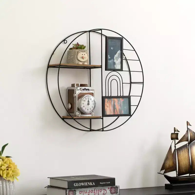 Mensola da parete decorativa moderna - elegante esposizione multifunzionale in metallo
