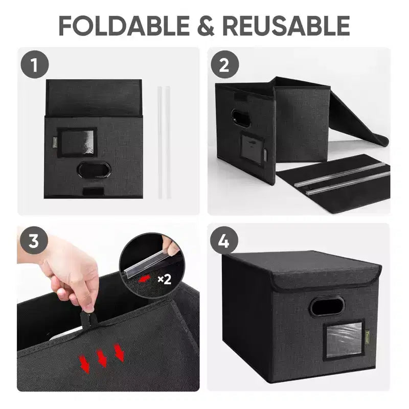 Organizer per cartelle sospese, 1 pezzo/2 pezzi: con coperchio e pieghevole