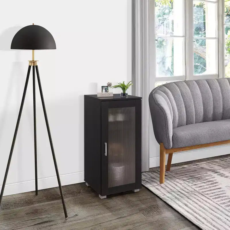 Accent Buffet Curio Storage Cabinet with Glass Door for Living Room, Bedroom, Kitchen, Office, and Entryway