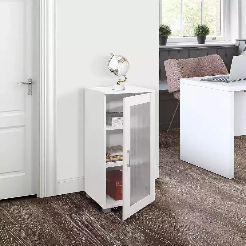 Accent Buffet Curio Storage Cabinet with Glass Door for Living Room, Bedroom, Kitchen, Office, and Entryway