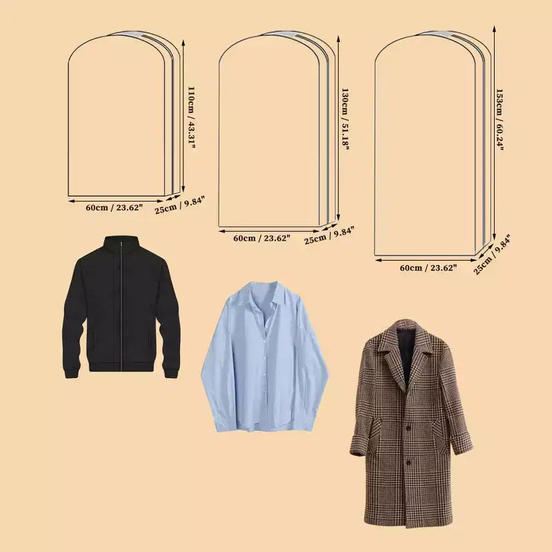 Clear Garment Bags PEVA Clothes Cover Bags