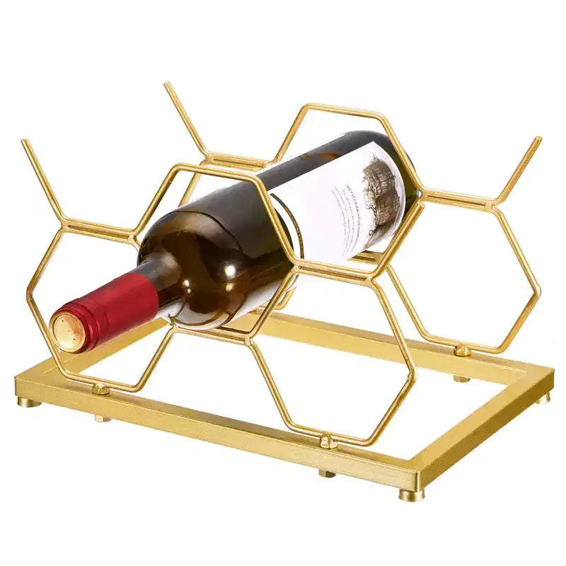 Portabottiglie geometrico da appoggio salvaspazio