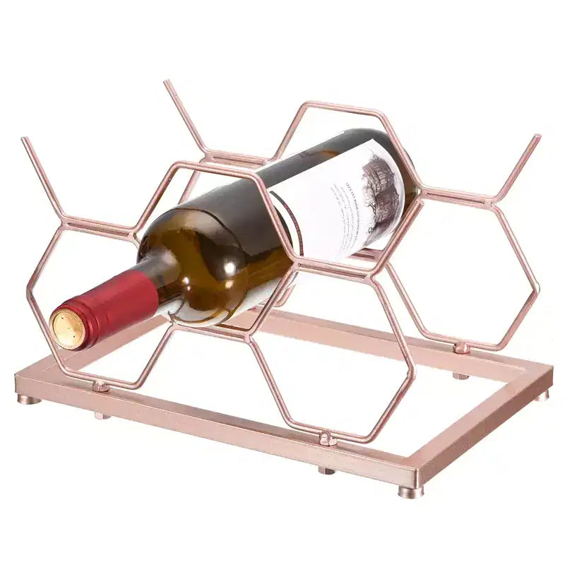 Portabottiglie geometrico da appoggio salvaspazio