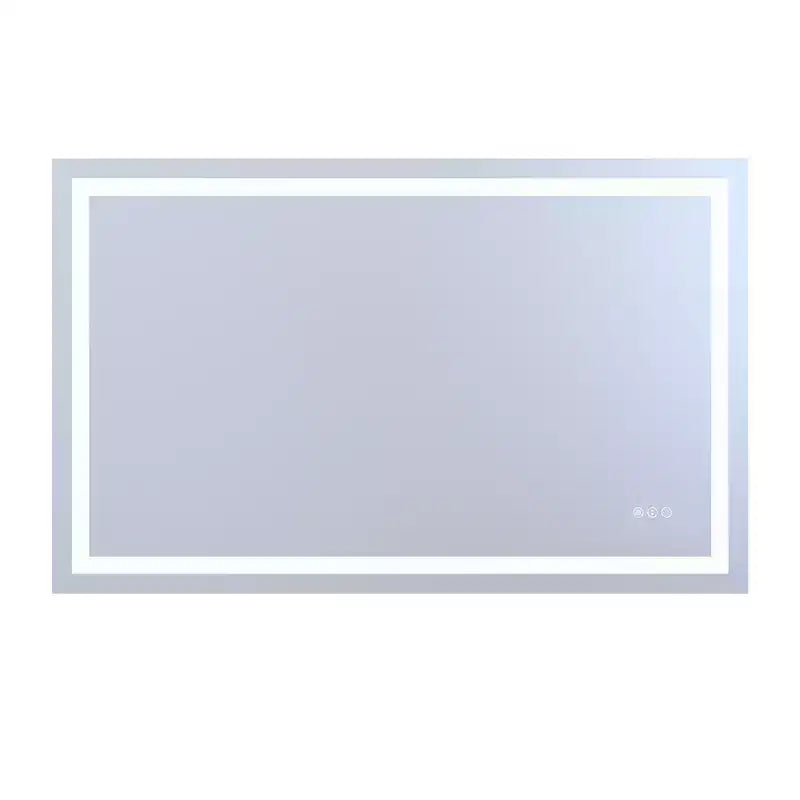 Specchio da bagno a parete 48x30 con 3 colori, specchio LED intelligente con luce e funzione antiappannamento, certificato ETL