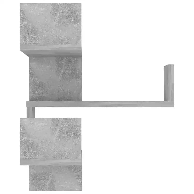 Mensola angolare da parete in legno multistrato grigio cemento 15.7x15.7x19.7 in