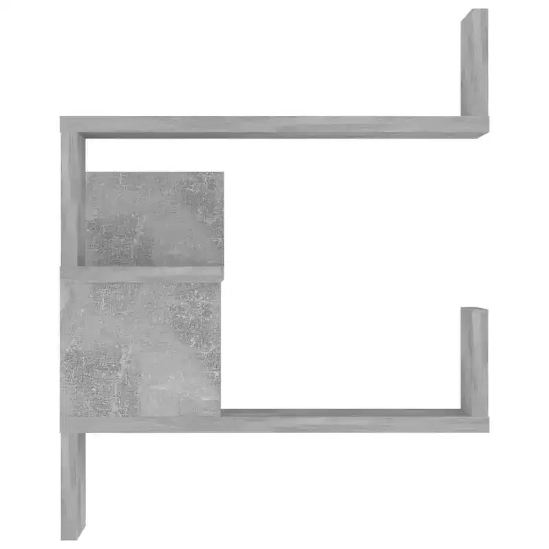 Mensola angolare da parete in legno multistrato grigio cemento 15.7x15.7x19.7 in