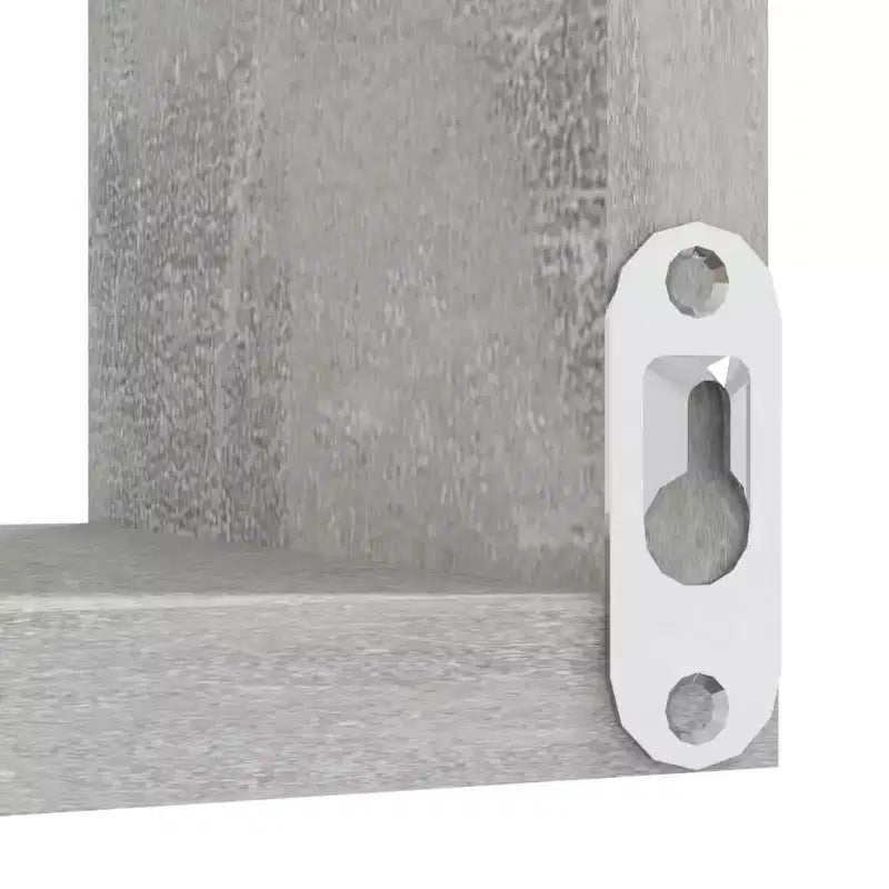 Mensola angolare da parete in legno multistrato grigio cemento 15.7x15.7x19.7 in