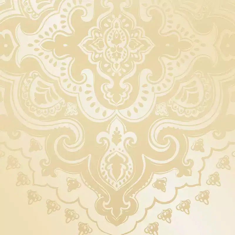 Paravento in tela con motivo mandala su entrambi i lati, color avorio: paravento regolabile a 3 pannelli, struttura in legno di abete