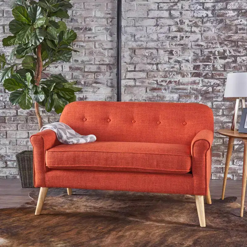 Dwuosobowa sofa w stylu mid-century
